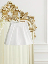Girls' Solid Color Pleated Skirt With Bow Decor, Simple And Elegant Without Belt Design, Suitable For Spring And Autumn